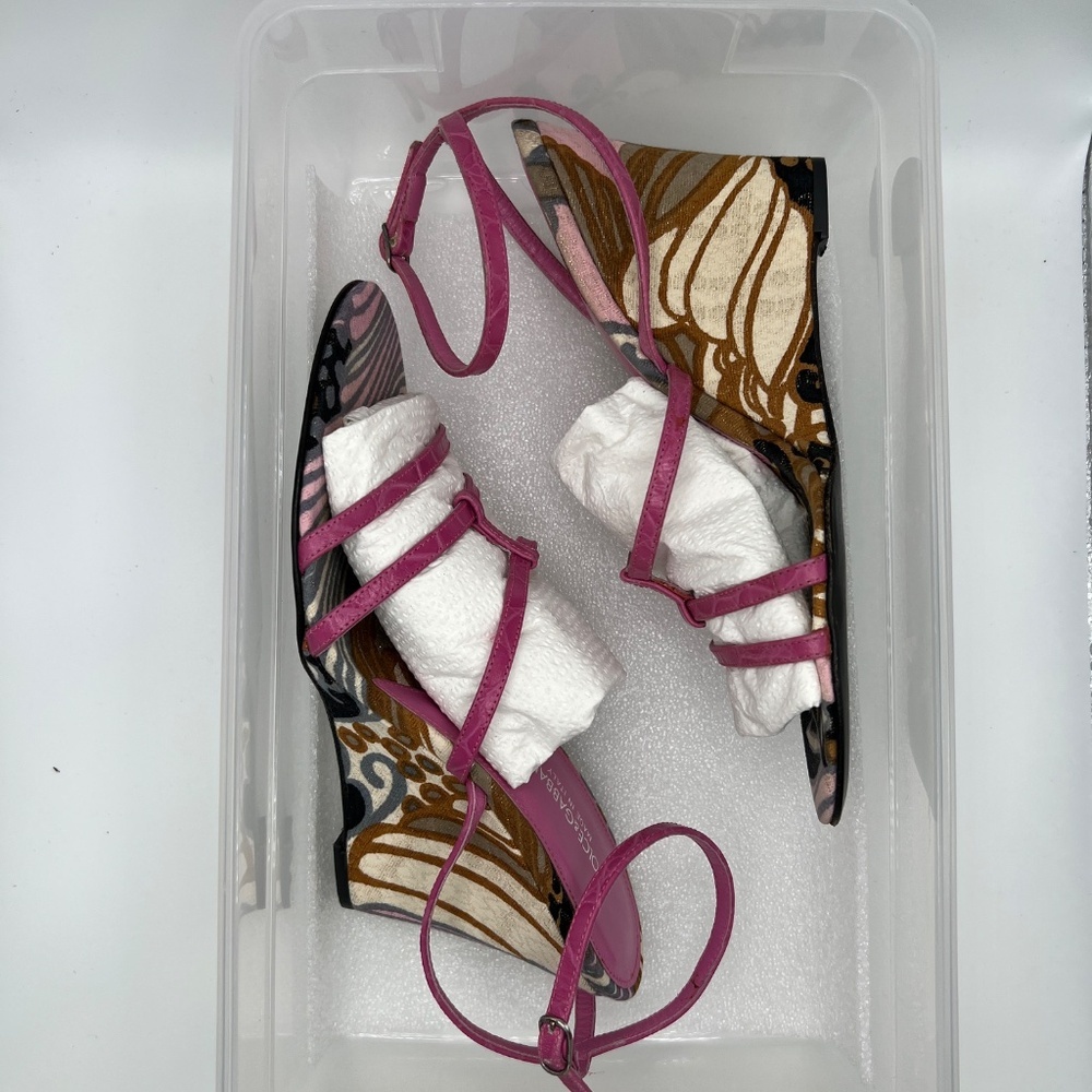 Dolce & Gabbana wedge sandal Pink Leather Strap Wedge Size 36 - Picture 14 of 14